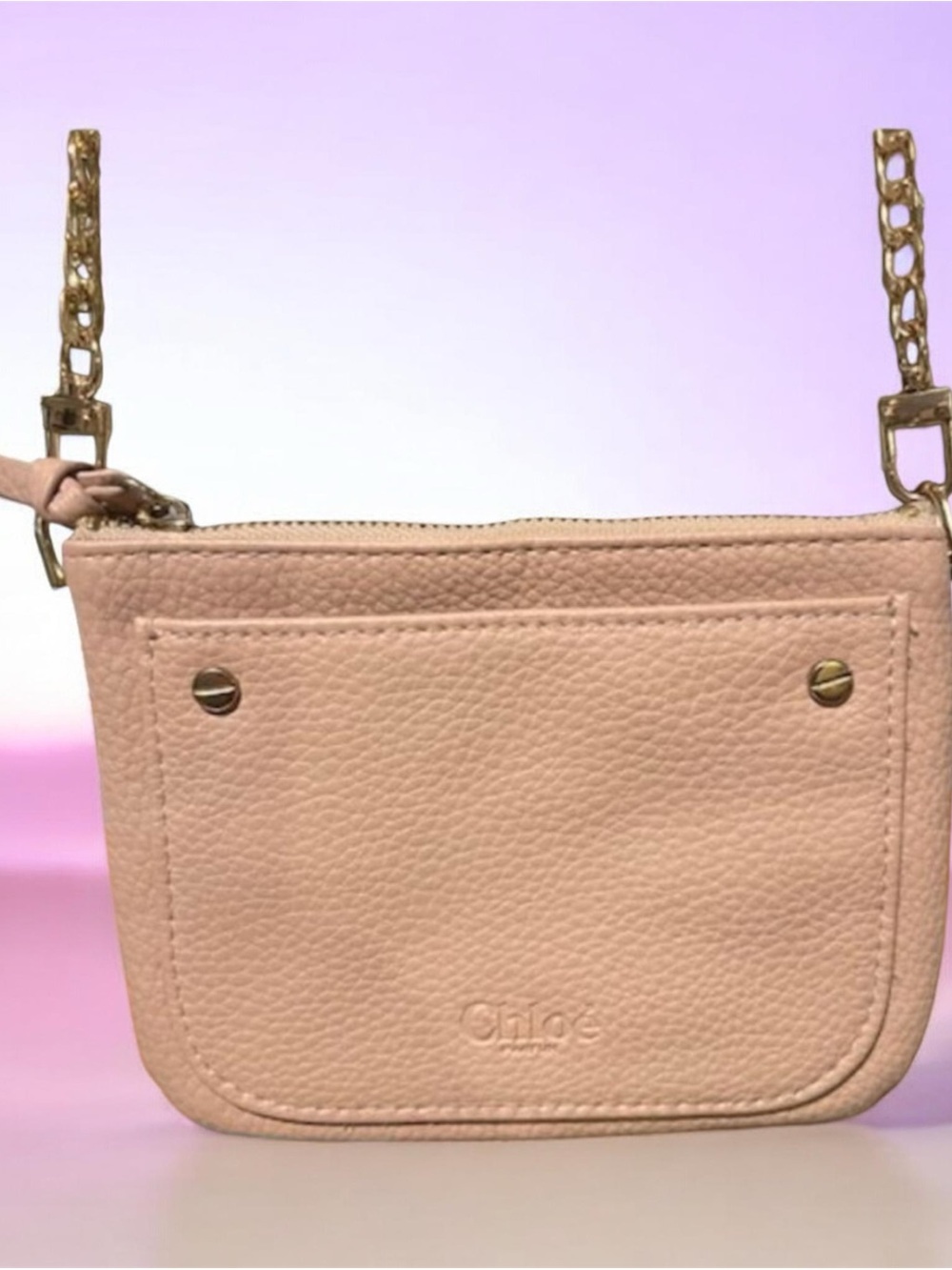 Chloe Parfum, Blush Pink, Leather Crossbody Bag, EC